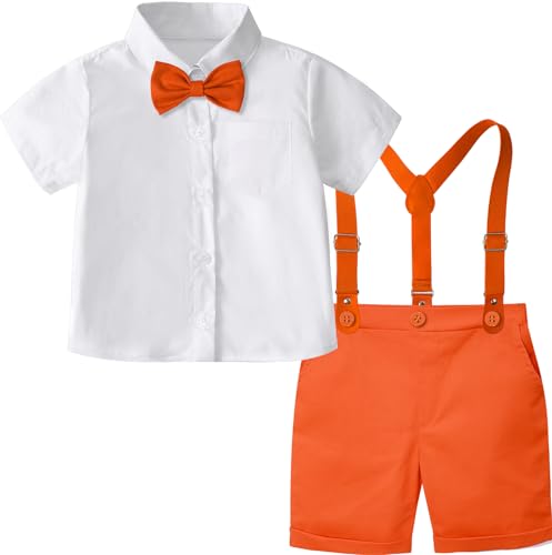 Image of A&J DESIGN Baby Boys Gentleman Suit, 2Pcs Outfit Shirt & Pants