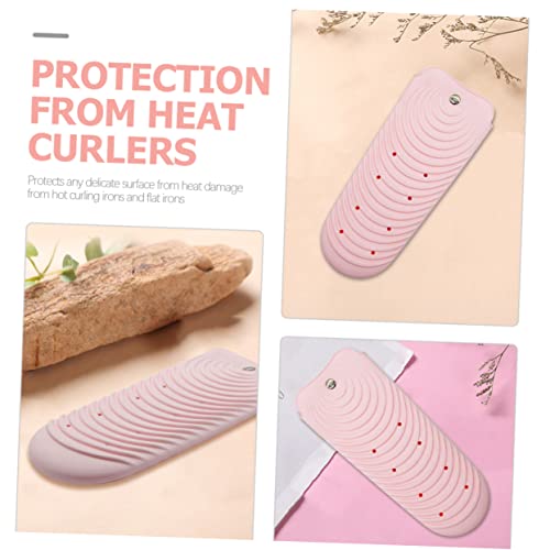 Funda resistente al calor para rizador de cabello y plancha, almohadilla de silicona, portátil y fácil de limpiar miniatura 4