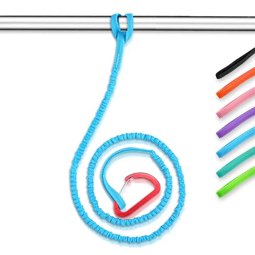 OCEANBROAD Kayak Paddle Leash with D-Ring Stretchable Bungee Strap Lanyard Rope for SUP Kayaking...