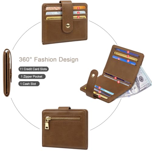 Image of Small Wallets for Women Slim Minimalist Bifold Credit Card Holder