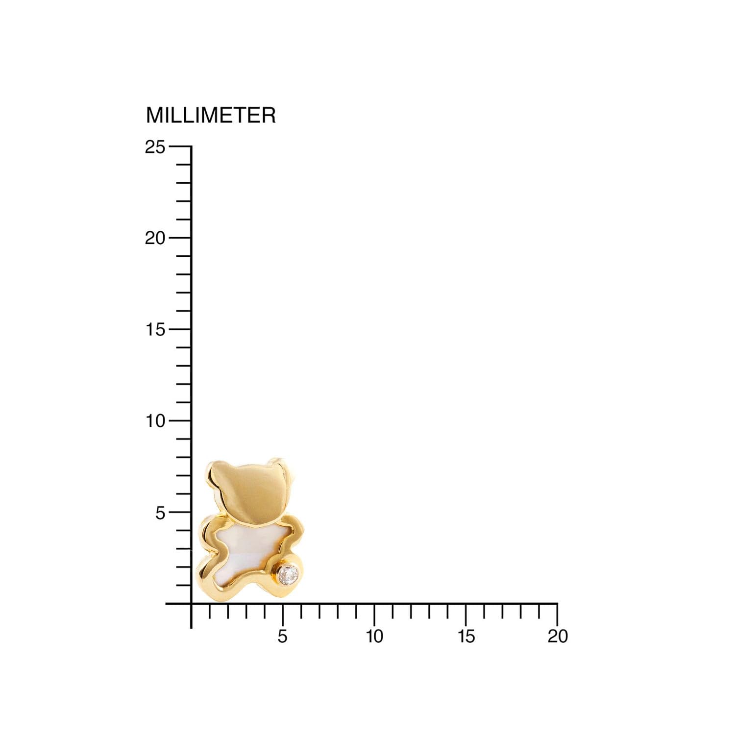 Damen & Kinder Bär Ohrstecker - Gelbgold 9 Karat (375) - Geschenkbox - Garantiezertifikat