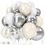 Pearl White Silver Snowflake