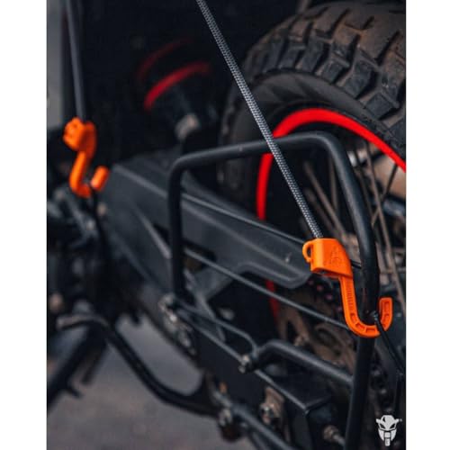 Image of Hexapod Bungee Tie-Down System - 32 inch / 80cms - Grey + Orange -Proudly Made in India