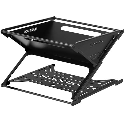 BLACKDOG 焚き火台 折りたたみ式 薪グリル 収納袋付き キャンプ アウトドア 薪台 鉄製 組み立てやすい 手入れ簡単 大型