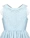 Sunny Fashion Flower Girls Dress Blue Lace A-Line Sleeveless Elegant Wedding Party Special Event Size 10