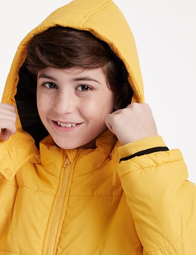 Image of Amazon Brand - Jam & Honey Boys Quilted Winter Jacket With Detachable Hood | Age 2-12 Years