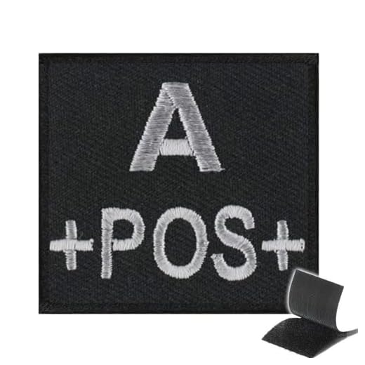 INFANTRYPRO Patch A+ Groupe Sanguin Ecusson A Positif Scratch 5 x 5cm Coloris & Version O+ AB Thermocollant à Repasser, Coudre Dispo plus bas. Accessoire Airsoft Sac à Dos Militaire Gendarmerie Police
