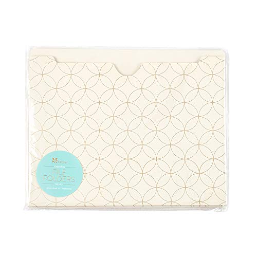 Erin Condren Designer Accessories - Expanding File Folders - Metallic Mid Century Circles, Set of 3. Features Tabbed, Gusseted File Folders Measuring 9.5 x 11.75