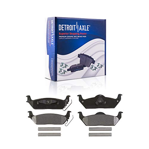 Image of Detroit Axle - Rear Brake Kit for 2004-2011 Ford F-150, 2006-2008 Lincoln Mark LT, Disc Brake Calipers Ceramic Brake Pads 2005 2006 2007 2008 2009 2010 Replacement