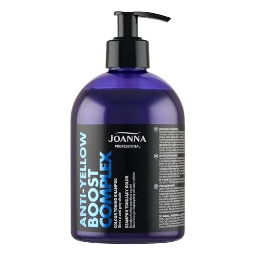 Joanna Professional Revitalisierung Tönungs-Shampoo in Silber-Grau für das Haar - mit Mikroprotein - dauerhafte Revitalisierung - Locken-Glanz & Farbe Kaltgrau - 500 g