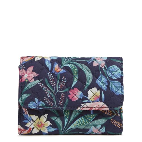 Vera Bradley Women's Cotton Riley Compact Wallet with RFID