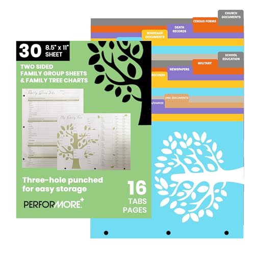 Generic OLFBNDAC Performore 30 Two-Sided Large Family Group Sheets: Comprehensive Ancestral Charts thumb #4