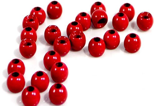 TroutLegend Regular Cyclops Tungsten Beads - Blood Red - 2.5 mm