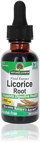 Nature's Answer Licorice Root | Herbal Supplement | Supports Digestive Health | Non-GMO & Kosher | Alcohol-Free, Gluten-Free & Vegan 1oz (2 Pack)
