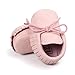 RVROVIC Baby Boys Girls Moccasins Soft Sole Tassels Prewalker Anti-Slip Shoes (M:6~12 Months, PU Pink)