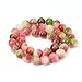 Siomia 35pcs 10mm Natural Watermelon Tourmaline Gemstone Beads Energy Healing Crystal Round Loose Stone Beads for Jewelry Making, DIY Bracelets Necklaces