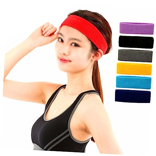 BRIGHTFUFU 6 Unidades fitness sade jó cabeta absorvente cômoda brindes arco de cabelo headbsnd para