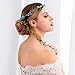 Produktbild Simsly Blumenkranz im Boho-Stil, Krone, Hochzeit Girlande, Stirnband, Blumen, Haar-Zubehör für Frauen und Mädchen