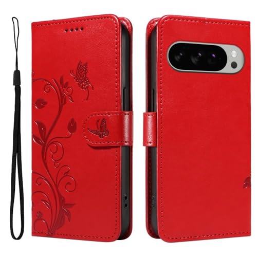 Housse Pixel 6 rouge motif papillon pour protéger votre téléphone en voyage