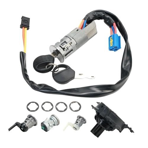 Ensemble complet 3 serrures avec Neiman haute résistance et bouchon essence pour Peugeot 206