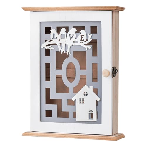 Doafoce Holz Schlüsselkasten Landhausstil 6 Haken