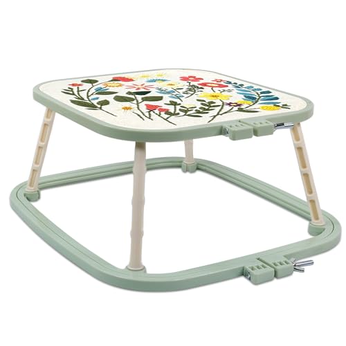 Adjustable 2-Layer Hoop Holder for Table or Lap