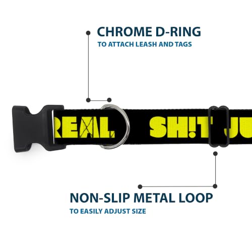 Collier de clip Buckle Down Shit Devient véritable Noir Jaune Medium - 6
