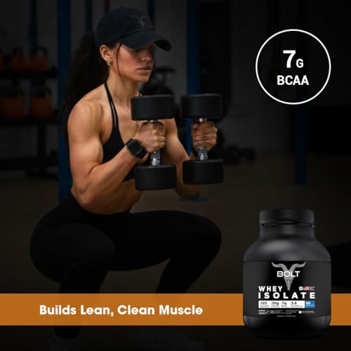 Image of Bolt 100% Whey Isolate Powder | 28g Protein Per Scoop, 7G BCAA | Unflavor | 69 Servings | 5lb,2.268kg | Muscle Recovery | Lean Muscle Support | Fast Absorption | Gluten-Free | Easy to Digest