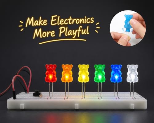 Kit de diodos LED con ositos de silicona para proyectos de aprendizaje STEM y decoración 2