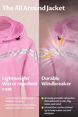 Image of CREATMO US Women's Sun Jackets Lightweight Packable Shirts UPF 50+ Hoodie Reflective Cycling Jacket With Detachable Hood