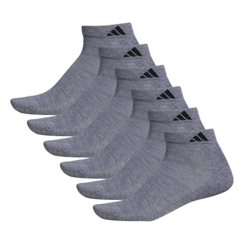 adidas Meias masculinas atléticas acolchoadas com compressão de arco para um ajuste seguro (6 pares)