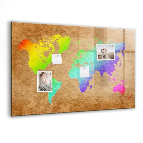 Tableau magnétique en verre carte du monde pour résoudre vos problèmes d'organisation