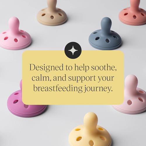 Tommee Tippee Breast-Like Dummy, 0-6m, 4-Pack, Lightweight, One-Piece Silicone Soother, Symmetrical Teat