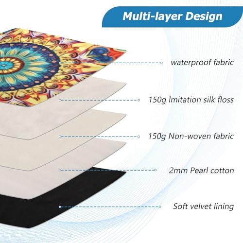 Funda para portátil 13-14 pulgadas impermeable con diseño mandala miniatura 4