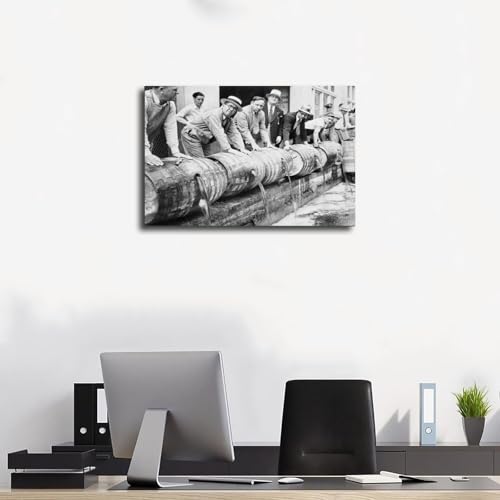 Toile vintage Bootlegger pour habiller un mur vide de chambre avec originalité