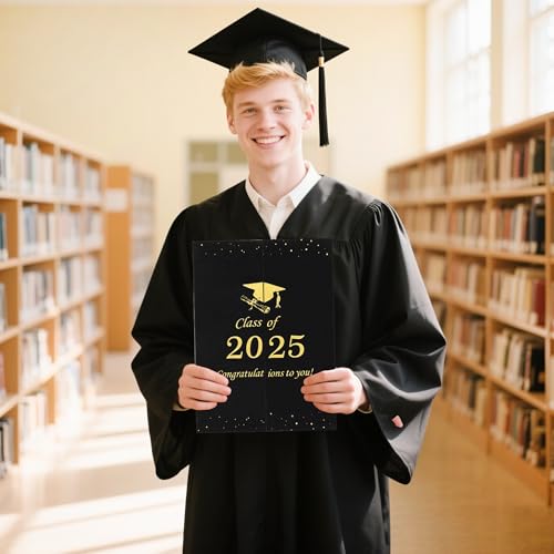 Image of Graduation Guest Book 2025 Party Decorations,Velvet Black Graduation Guest Book,Soft Touch Classic and Versatile Graduation Gifts for Her Him