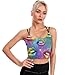 Casual Support Yoga Bra LGBT Gay Homosexual Lesbian Rainbow Lips, Padded Gym Running Workout Tank, Wirefree Sports Top for Women & Girls