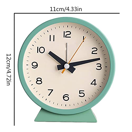 Reloj de mesa estilo nórdico simple de 4 pulgadas mudo con alarma para casa 4