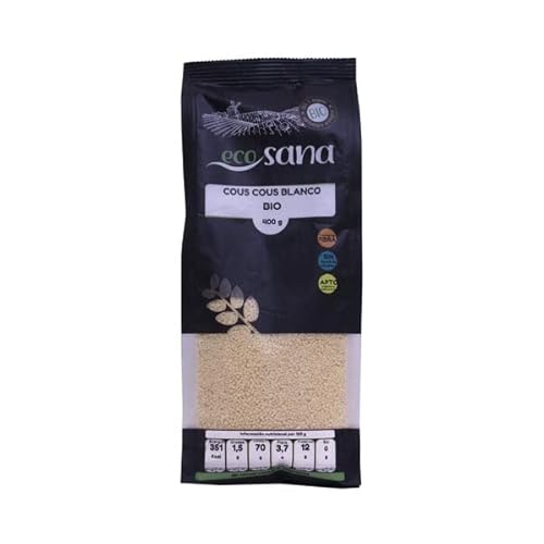 ECOSANA COUS COUS BLANCO CERTIFICADO BIO by DRASANVI - Aporte energético y protéico - VEGANO - 400g Cover