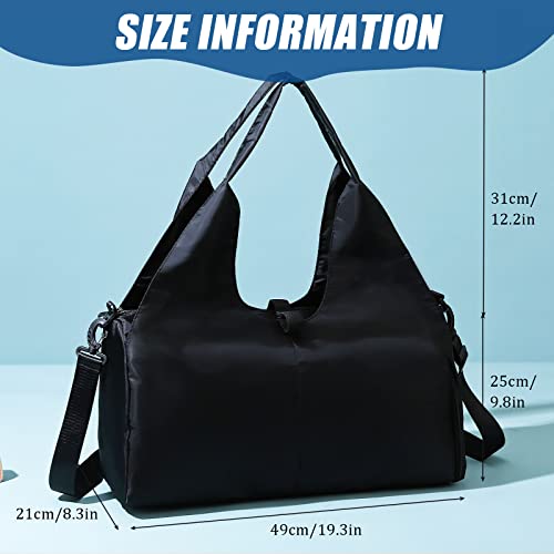 GLGHMH Gym Bag Womens, Yoga Mat Bag Sport Travel Bag with 2pcs Shoes Compartment - Image 2