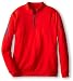 adidas Golf Boys 3 Stripes 1/2 Zip Shirt, Red/Night Marine, Medium