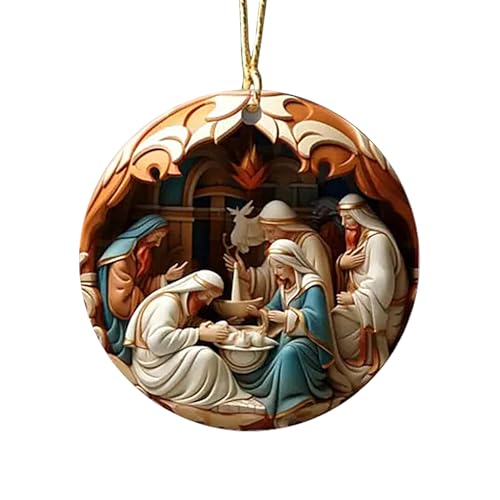 Weihnachtskrippe Ornament - Acryl Weihnachtskrippe Ornament für...