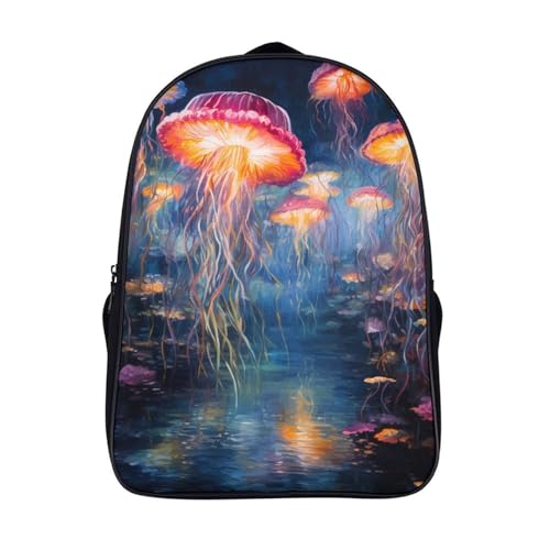 Sac à dos enfants imprimé jellyfish 3D pour garçon et fille cartable scolaire 40x28x16cm