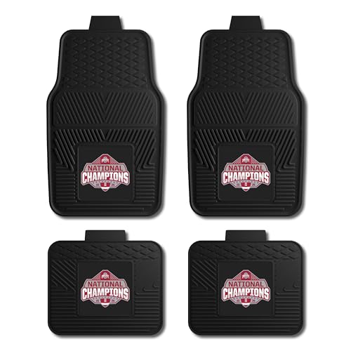 FANMATS 2024-25 College Football Champions Ohio State University 4-pc Vinyl Car Mat Set