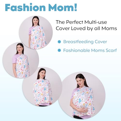 Image of a baby cherry-Nursing Cover, Nursing Covers for Feeding Mom, Feeding Cover Breastfeeding Mother, Feeding Cover for Mom, Multi-Use, Breathable, 360 Full Privacy Multicolor