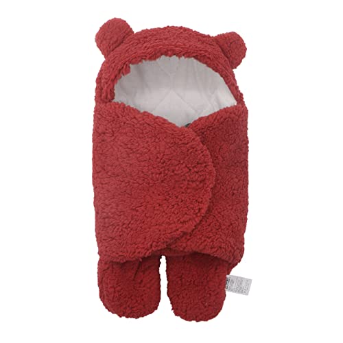 Intotobabyhero Baby Swaddle Blanket, 3-6 Months Infant Swaddle Wrap Sleepsack With Hood For Head-To-Toe Comfort – Gender Neutral Baby Wearable Blanket With 3-Ply Cotton And Wool Design ( Red ) #TOP4