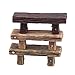 Produktbild Sevenfly 3 Stücke Retro Holzbänke Miniatur Ornamente Fairy Garden Bonsai Dekorationen Puppenhaus Zubehör (Weiß gelb schwarz)