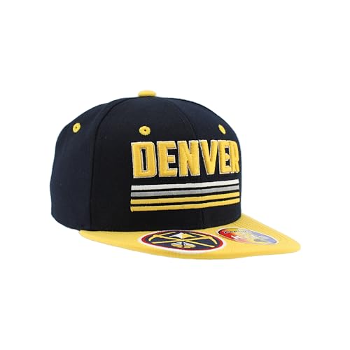 Denver Nuggets NBA Officially Licensed Youth Adjustable Snapback Hat Flat Bill Z11 Pitch