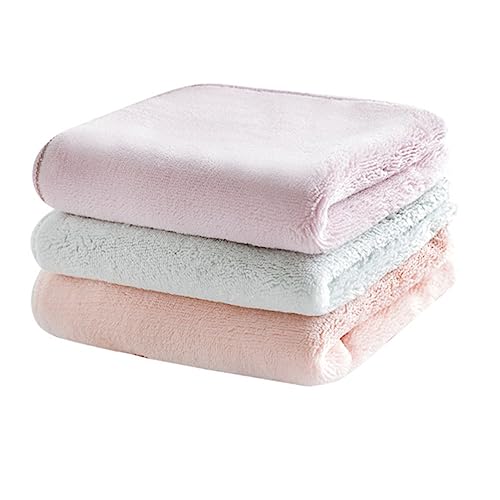 Holibanna 3Piezas Paquete de Paños de Limpieza de Microfibra Absorbentes Pelusa Toalla de Cocina Multiusos Colores Rosa Verde