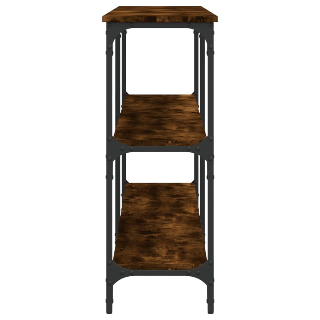 Tavolo consolle in rovere affumicato, 200 x 29 x 75 cm, in legno e